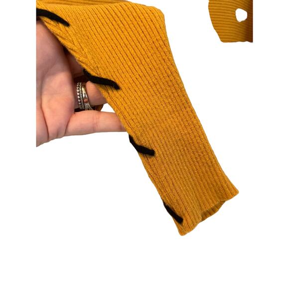 Magaschoni Mustard Sweater with Black Accents - Picture 9 of 9